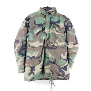 Cold Weather Camouflage Field Coat Mens Small Short Cotton Blend
